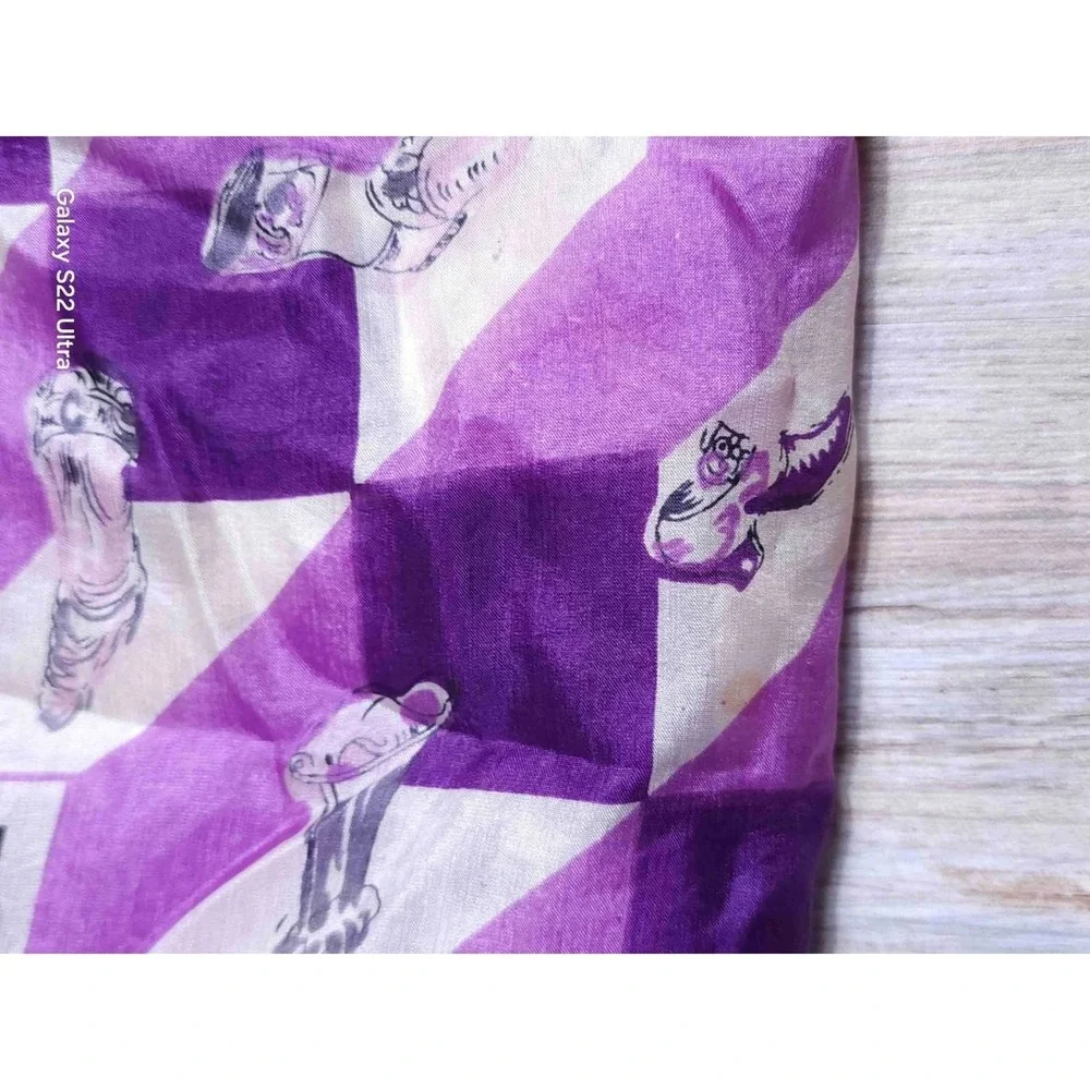 Vintage Symphony Scarfs Colorful Purple Graphic‎ Lightweight Unisex Scarf